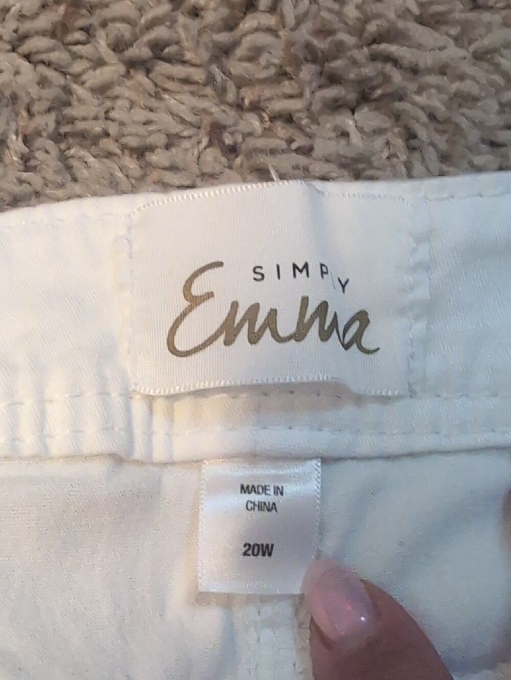 Simply Emma Women's White Plus Size Denim Jeans Size 20 W - Picture 9 of 15
